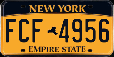 NY license plate FCF4956