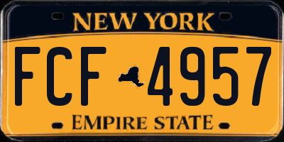 NY license plate FCF4957