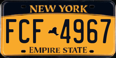 NY license plate FCF4967