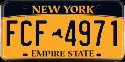 NY license plate FCF4971