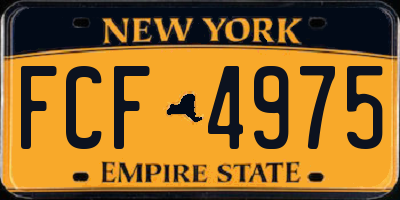 NY license plate FCF4975