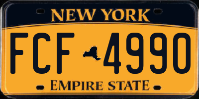 NY license plate FCF4990