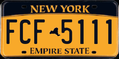 NY license plate FCF5111
