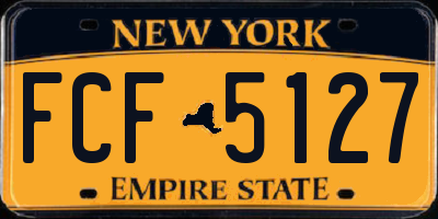 NY license plate FCF5127