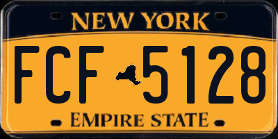 NY license plate FCF5128