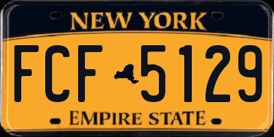 NY license plate FCF5129
