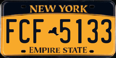 NY license plate FCF5133