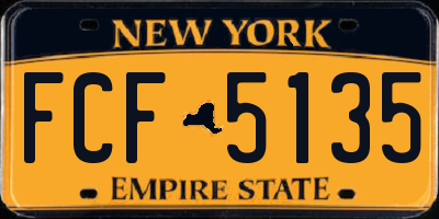 NY license plate FCF5135