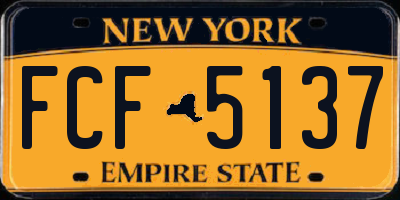NY license plate FCF5137