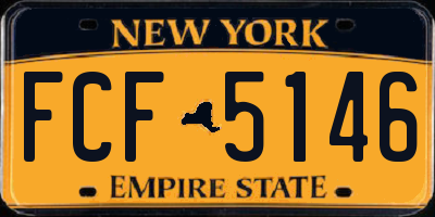 NY license plate FCF5146