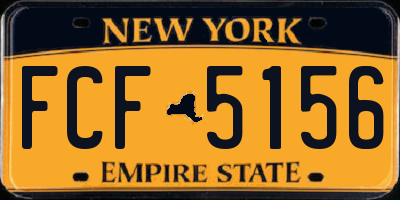 NY license plate FCF5156