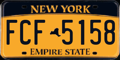 NY license plate FCF5158