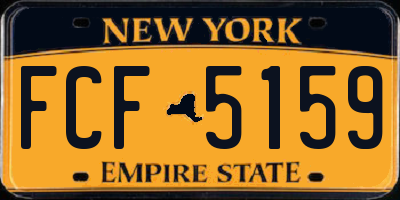 NY license plate FCF5159