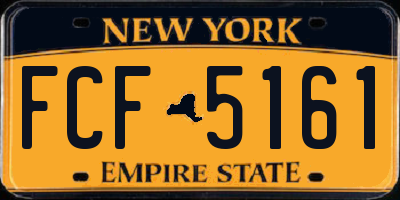 NY license plate FCF5161