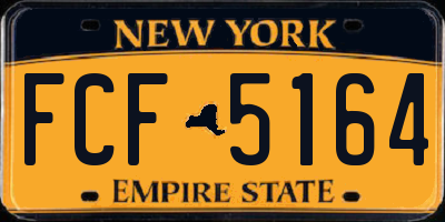 NY license plate FCF5164