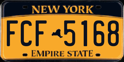 NY license plate FCF5168