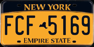 NY license plate FCF5169