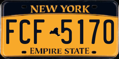 NY license plate FCF5170