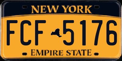 NY license plate FCF5176