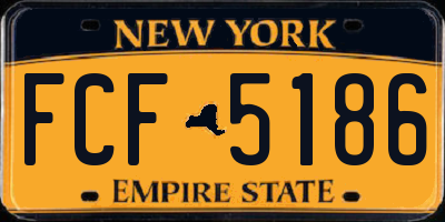 NY license plate FCF5186