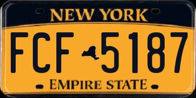 NY license plate FCF5187