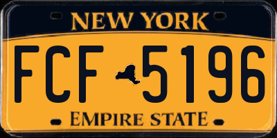 NY license plate FCF5196