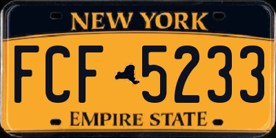 NY license plate FCF5233
