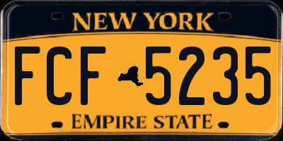 NY license plate FCF5235