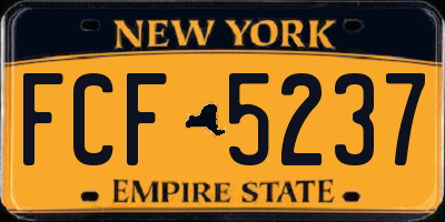 NY license plate FCF5237