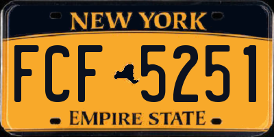 NY license plate FCF5251