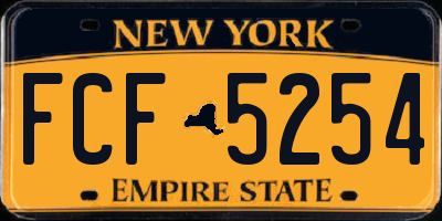 NY license plate FCF5254