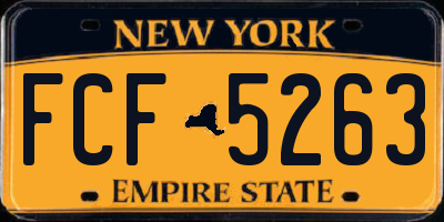 NY license plate FCF5263