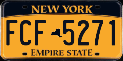 NY license plate FCF5271