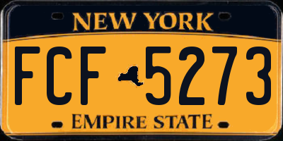 NY license plate FCF5273