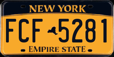 NY license plate FCF5281