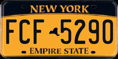 NY license plate FCF5290