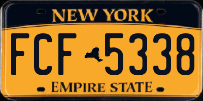 NY license plate FCF5338