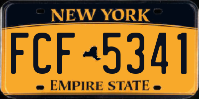 NY license plate FCF5341