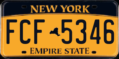 NY license plate FCF5346