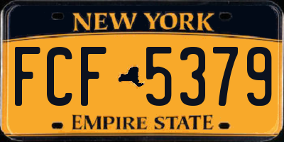 NY license plate FCF5379