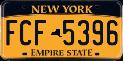 NY license plate FCF5396