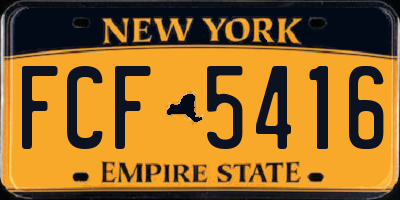 NY license plate FCF5416