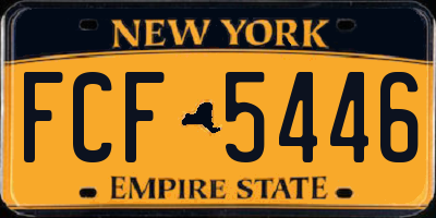 NY license plate FCF5446