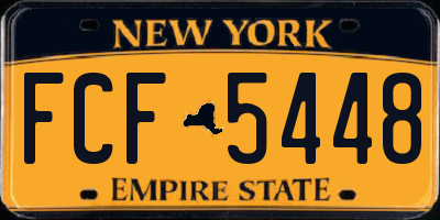 NY license plate FCF5448