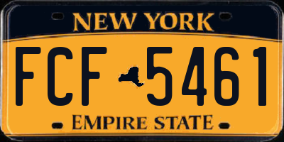 NY license plate FCF5461