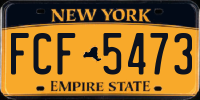 NY license plate FCF5473