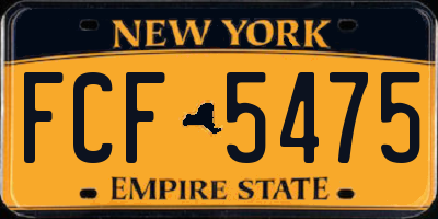 NY license plate FCF5475