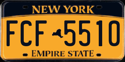 NY license plate FCF5510