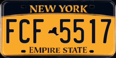 NY license plate FCF5517