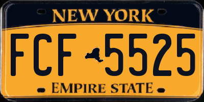NY license plate FCF5525